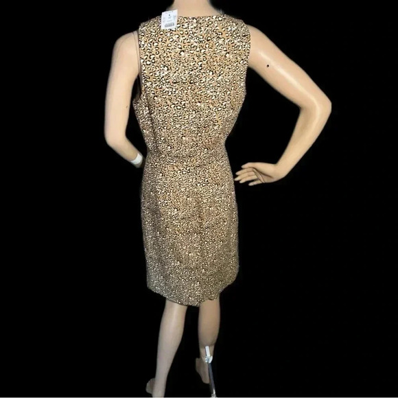 NWT J. CREW Basketweave Sleeveless Sheath Dress Leopard Print Women’s Sz 2 XS/S - Picture 8 of 14